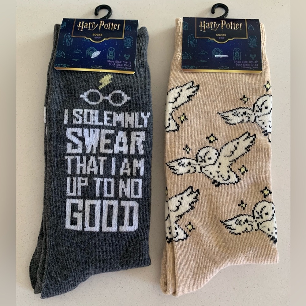NWT Harry Potter themed Set of Two Pairs of Socks